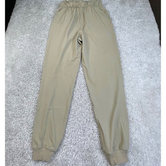 Lululemon Stretch High Rise Jogger Pants Beige Tan - Picture 3 of 10